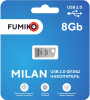 Карта памяти 8GB FUMIKO MILAN  серебро USB 2.0