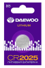 Батарейка CR2025 DAEWOO Lithium DCR2025-BL1 (1шт/бл)