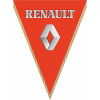 Вымпел треугольный RENAULT фон оранжевый (260х200) цветной  (уп.1шт) SKYWAY