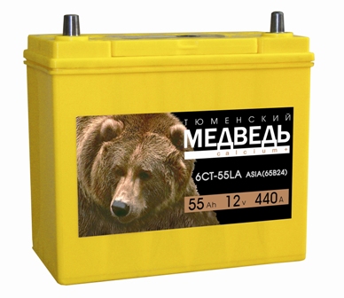 55 АКБ (65B24L) Тюменский медведь LA  о/п  СКИДКА