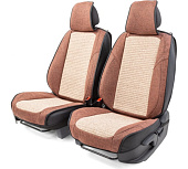 Накидки на сиденье CarPerformance передние 2 шт  fiberflax коф/беж CUS-3024 COFFEE/BE