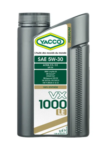 YACCO VX 1000 LE 5W30 синт.масло 1л.