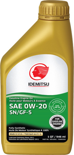 Idemitsu Fully Syntehetic 0W20 SN/GF-5 синт. масло 1л