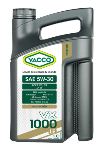 YACCO VX 1000 LE 5W30 синт.масло 5л.
