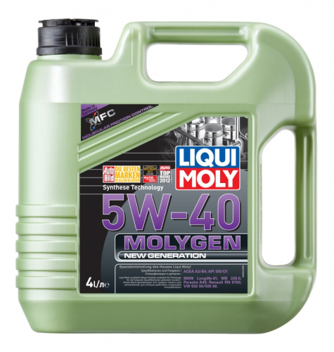Liqui Moly MOLYGEN New Generation 5W40 синт/масло 4L  9054